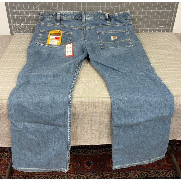 Carhartt Men's Rugged Flex Relaxed Fit 38x30 Regular Blue Jeans BD6570-M New - Picture 1 of 7